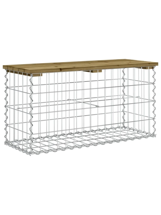 Zahradní lavice gabionový design 83 x 31,5 x 42 cm borové dřevo