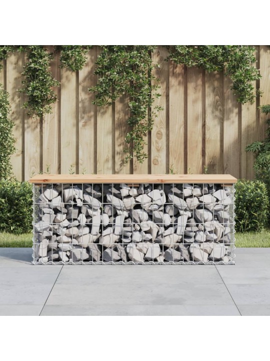 Zahradní lavice gabionový design 103x31,5x42cm masivní borovice