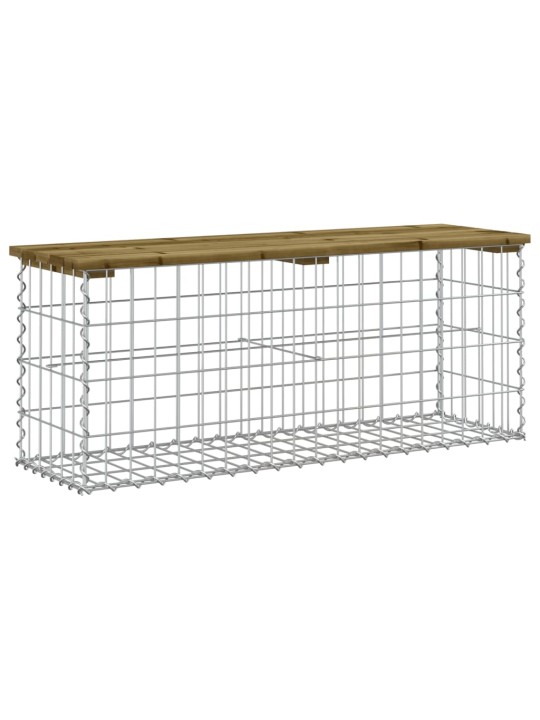 Zahradní lavice gabionový design 103x31,5x42 cm borové dřevo