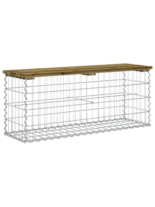 Zahradní lavice gabionový design 103x31,5x42 cm borové dřevo