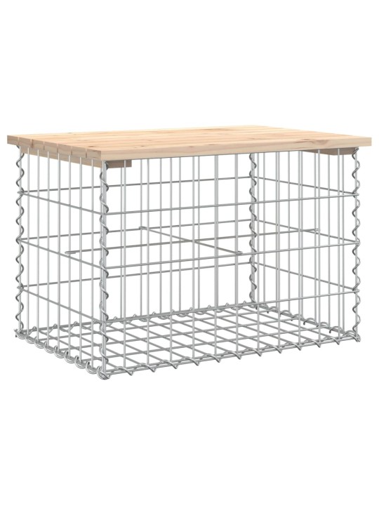 Zahradní lavice gabionový design 63x44x42 cm masivní borovice