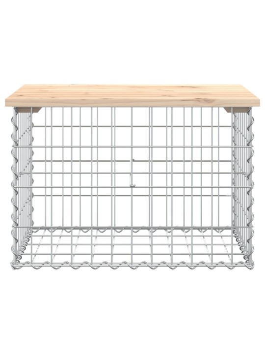 Zahradní lavice gabionový design 63x44x42 cm masivní borovice