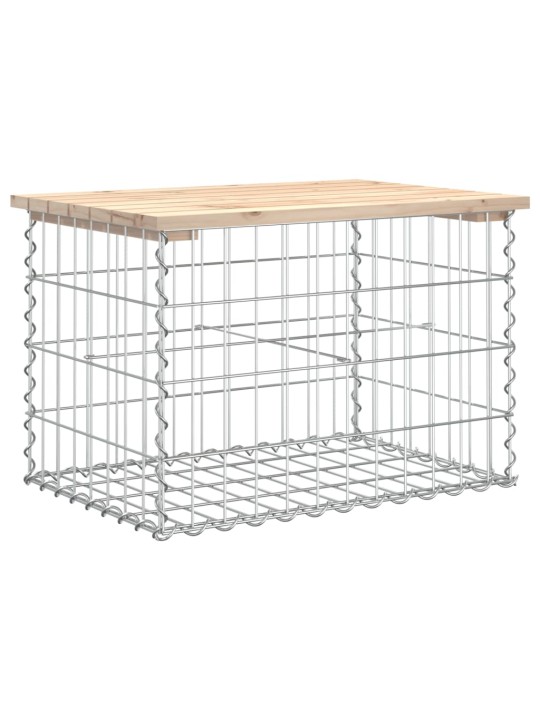 Zahradní lavice gabionový design 63x44x42 cm masivní borovice