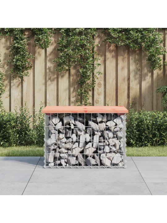 Zahradní lavice gabionový design 63x44x42 cm masivní douglaska