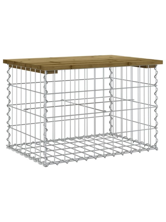 Zahradní lavice gabionový design 63 x 44 x 42 cm borové dřevo