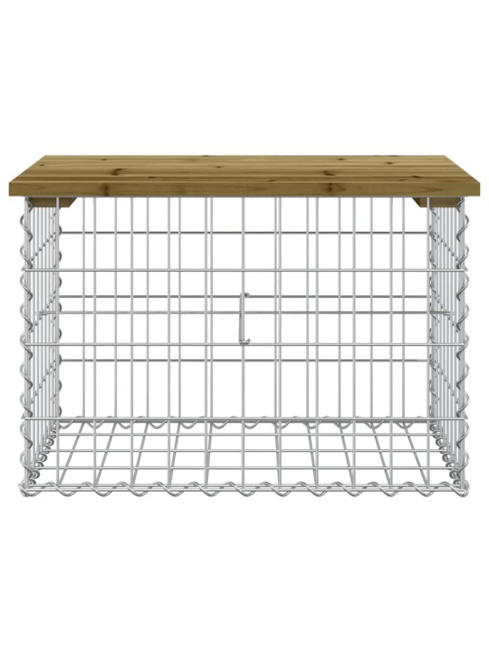 Zahradní lavice gabionový design 63 x 44 x 42 cm borové dřevo