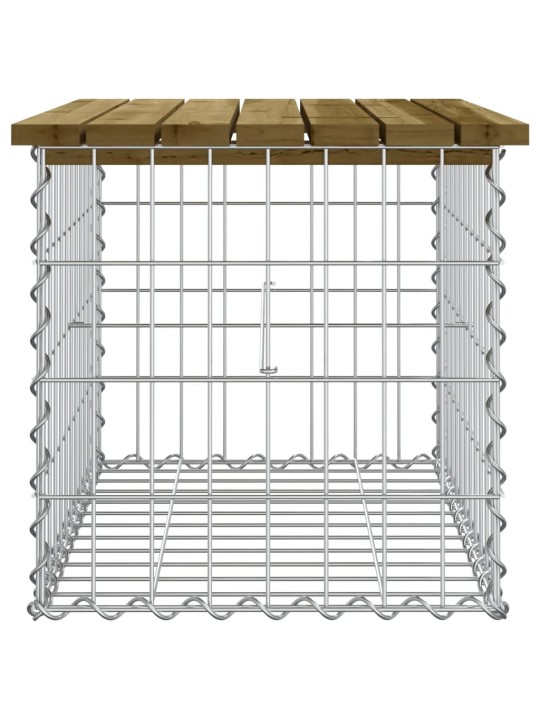 Zahradní lavice gabionový design 63 x 44 x 42 cm borové dřevo