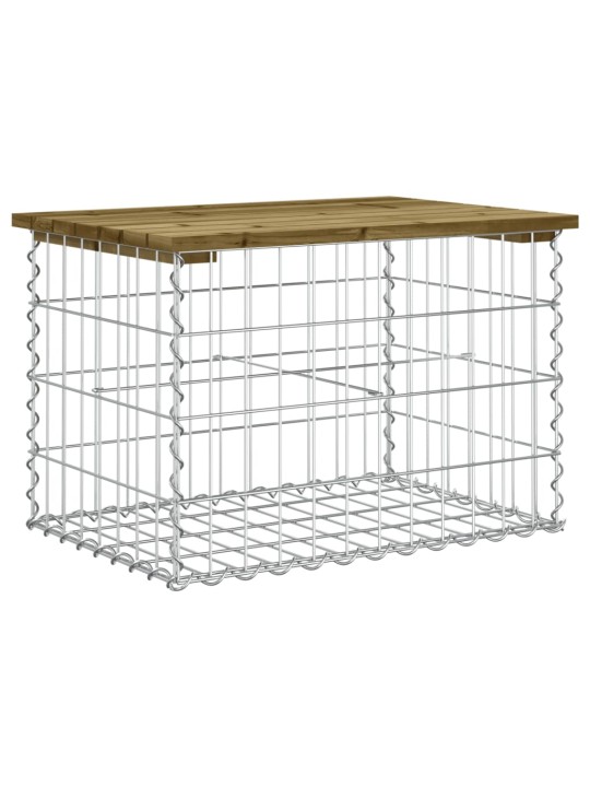 Zahradní lavice gabionový design 63 x 44 x 42 cm borové dřevo
