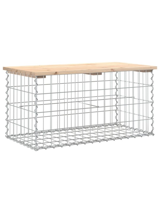 Zahradní lavice gabionový design 83x44x42 cm masivní borovice