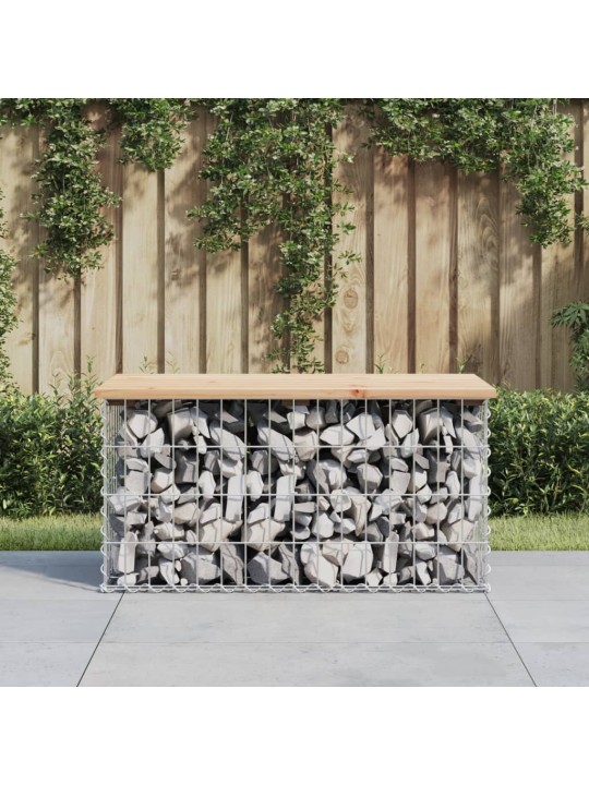 Zahradní lavice gabionový design 83x44x42 cm masivní borovice