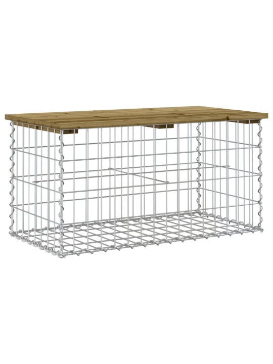Zahradní lavice gabionový design 83 x 44 x 42 cm borové dřevo