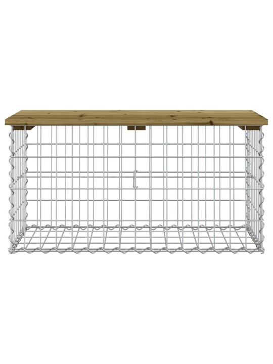 Zahradní lavice gabionový design 83 x 44 x 42 cm borové dřevo