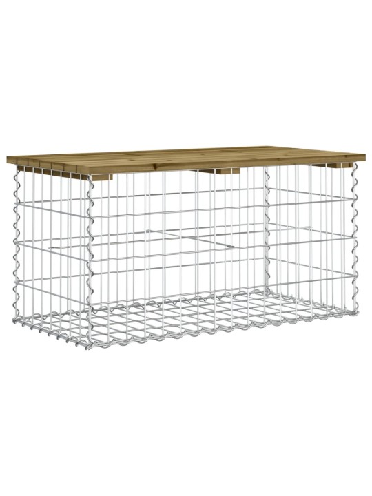 Zahradní lavice gabionový design 83 x 44 x 42 cm borové dřevo