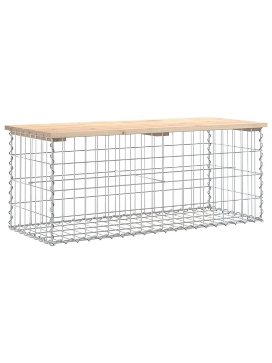 Zahradní lavice gabionový design 103x44x42 cm masivní borovice