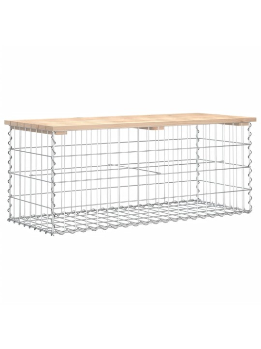 Zahradní lavice gabionový design 103x44x42 cm masivní borovice