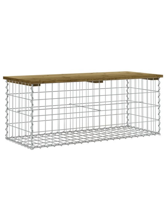Zahradní lavice gabionový design 103 x 44 x 42 cm borové dřevo