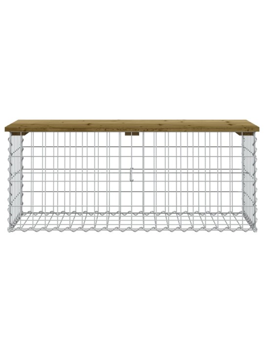 Zahradní lavice gabionový design 103 x 44 x 42 cm borové dřevo