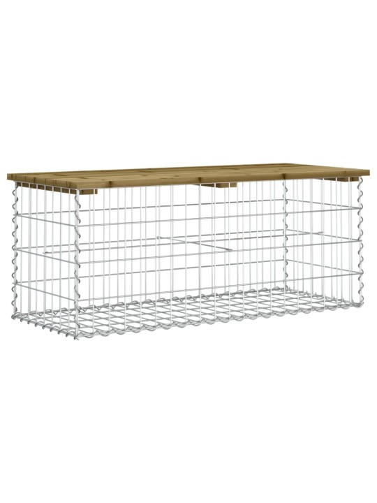 Zahradní lavice gabionový design 103 x 44 x 42 cm borové dřevo
