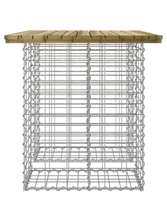 Zahradní lavice gabionový design 100 x 70 x 72 cm borové dřevo