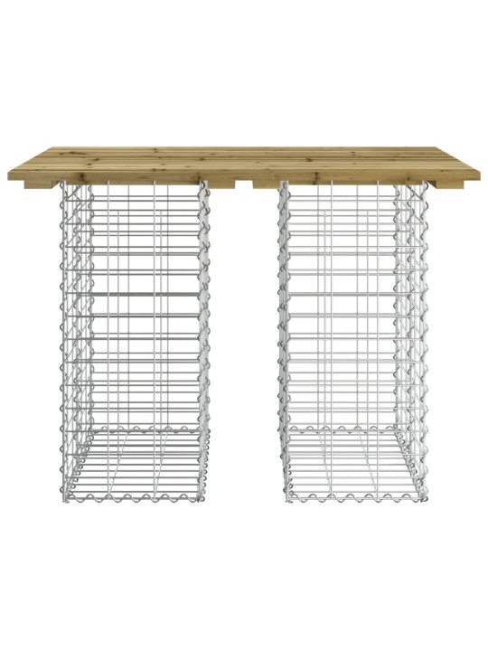 Zahradní lavice gabionový design 100 x 70 x 72 cm borové dřevo