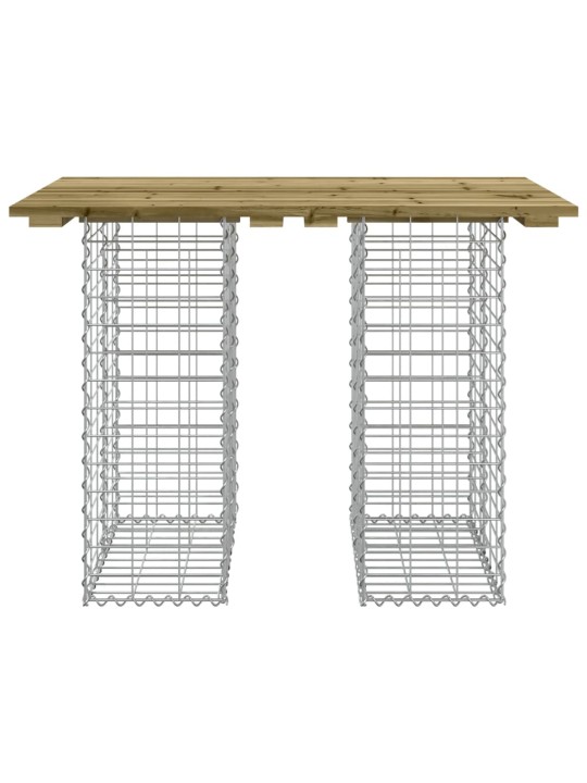 Zahradní lavice gabionový design 100x70x72 cm masivní borovice