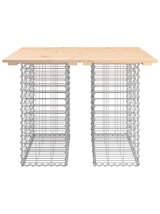 Zahradní lavice gabionový design 100x102x72 cm masivní borovice