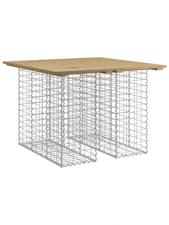 Zahradní lavice gabionový design 100 x 102 x 72 cm borové dřevo