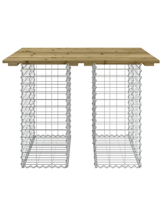 Zahradní lavice gabionový design 100 x 102 x 72 cm borové dřevo