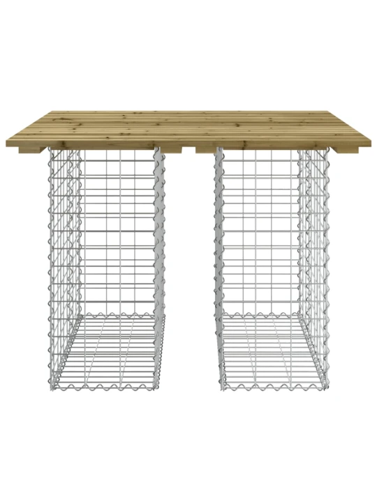 Zahradní lavice gabionový design 100 x 102 x 72 cm borové dřevo