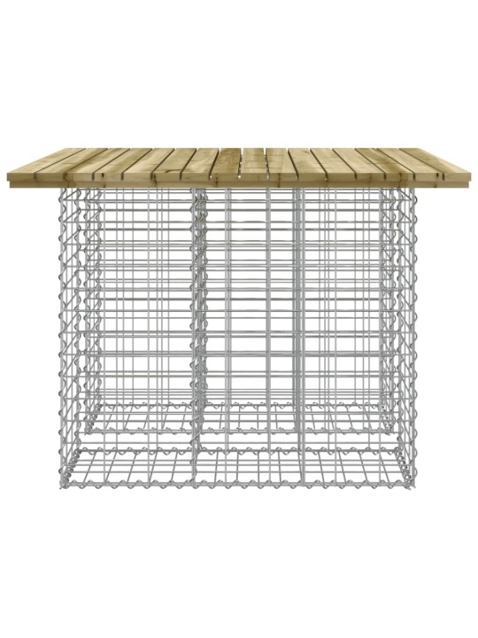 Zahradní lavice gabionový design 100 x 102 x 72 cm borové dřevo