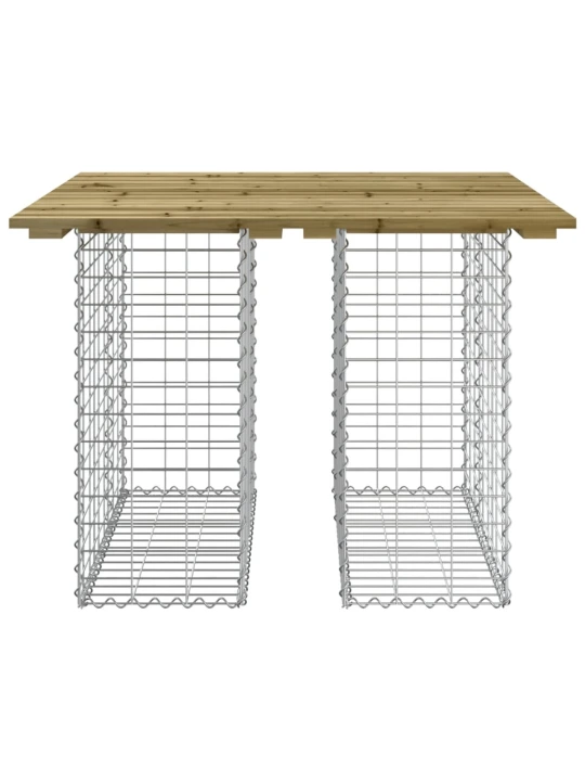 Zahradní lavice gabionový design 100 x 102 x 72 cm borové dřevo