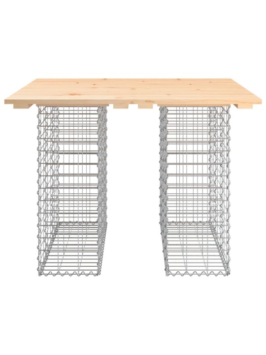 Zahradní lavice gabionový design 100x102x72 cm masivní borovice