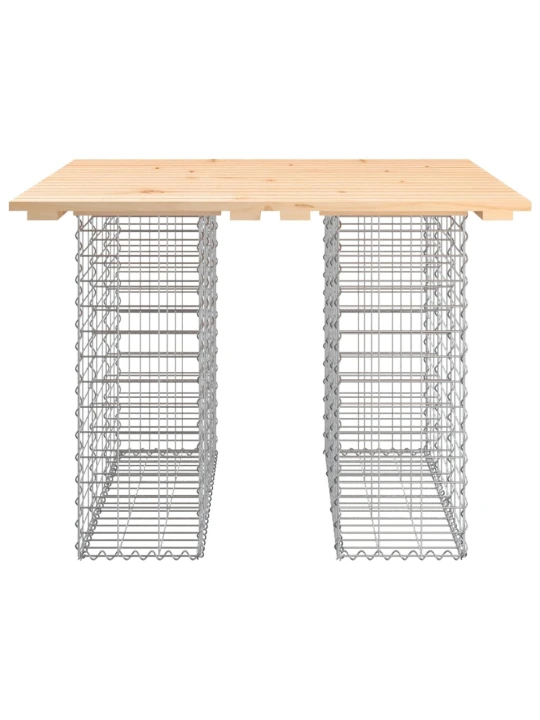 Zahradní lavice gabionový design 100x102x72 cm masivní borovice