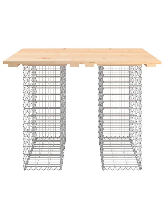 Zahradní lavice gabionový design 100x102x72 cm masivní borovice