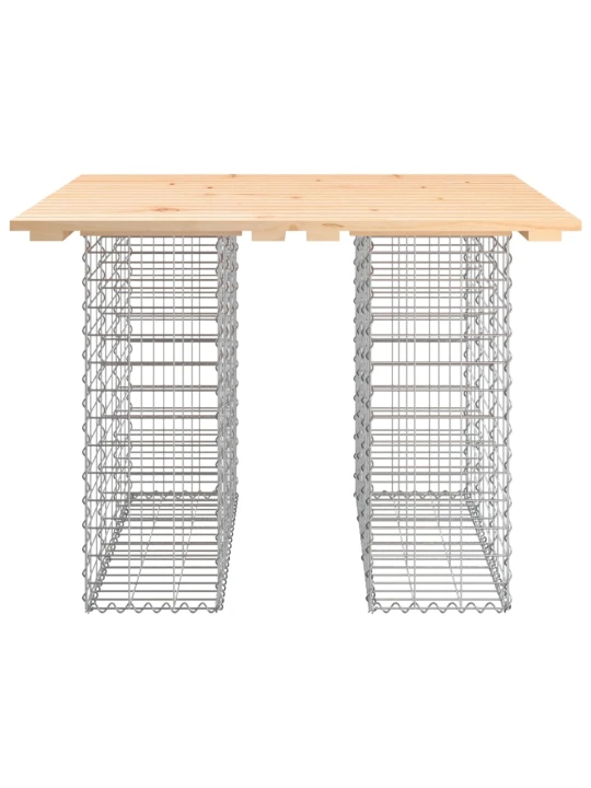 Zahradní lavice gabionový design 100x102x72 cm masivní borovice