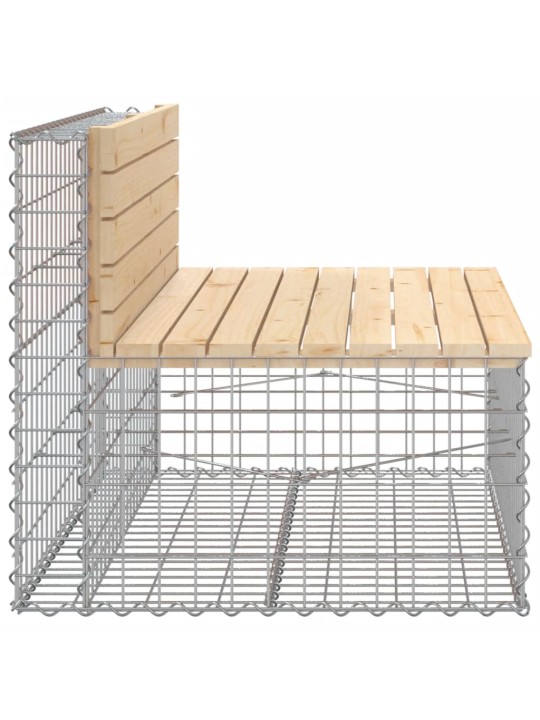 Zahradní lavice gabionový design 103x70x65 cm masivní borovice