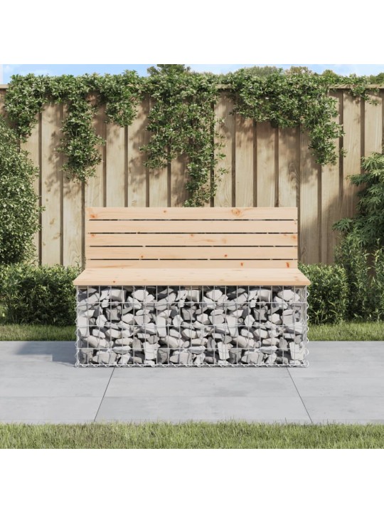 Zahradní lavice gabionový design 103x70x65 cm masivní borovice