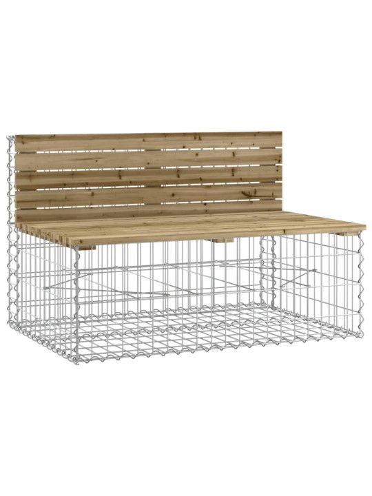Zahradní lavice gabionový design 103 x 70 x 65 cm borové dřevo