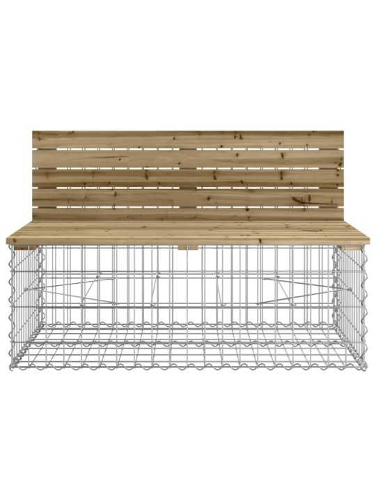 Zahradní lavice gabionový design 103 x 70 x 65 cm borové dřevo
