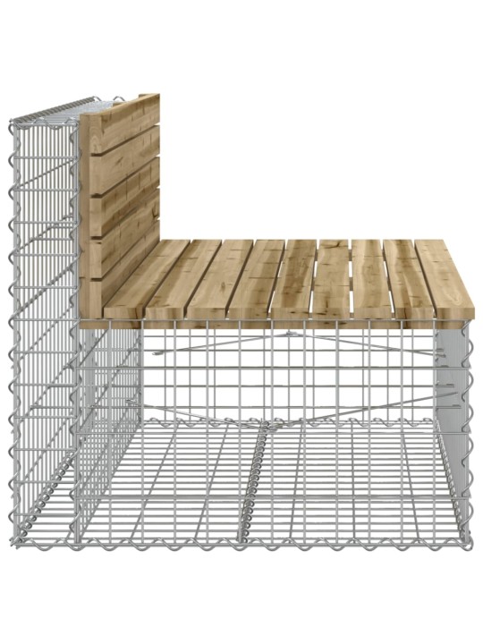 Zahradní lavice gabionový design 103 x 70 x 65 cm borové dřevo