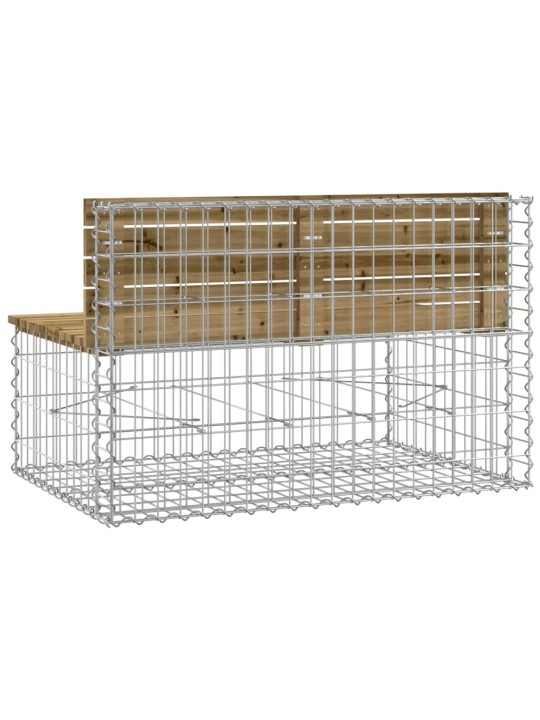 Zahradní lavice gabionový design 103 x 70 x 65 cm borové dřevo