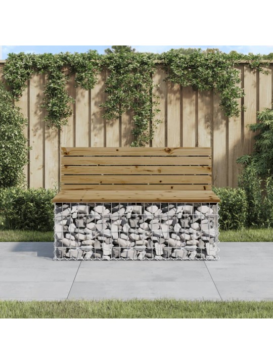 Zahradní lavice gabionový design 103 x 70 x 65 cm borové dřevo