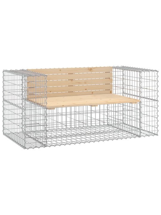 Zahradní lavice gabionový design 143x71x65,5cm masivní borovice