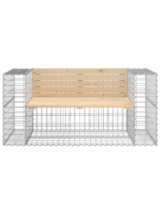 Zahradní lavice gabionový design 143x71x65,5cm masivní borovice