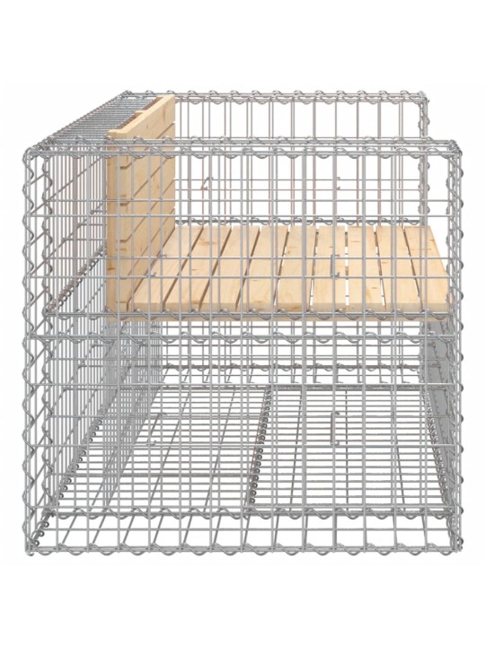 Zahradní lavice gabionový design 143x71x65,5cm masivní borovice