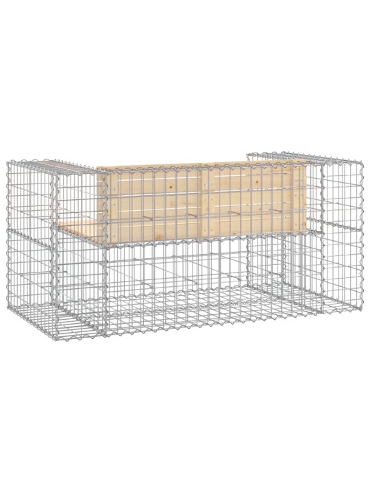 Zahradní lavice gabionový design 143x71x65,5cm masivní borovice