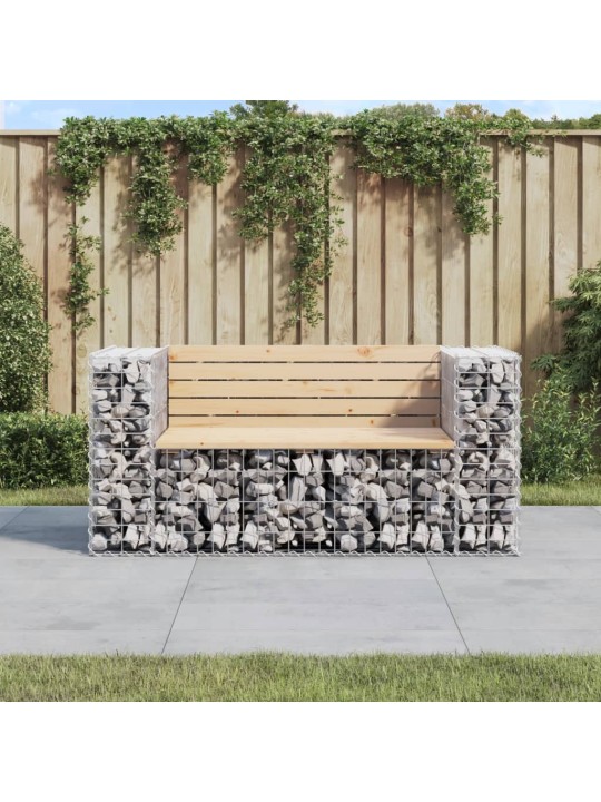 Zahradní lavice gabionový design 143x71x65,5cm masivní borovice