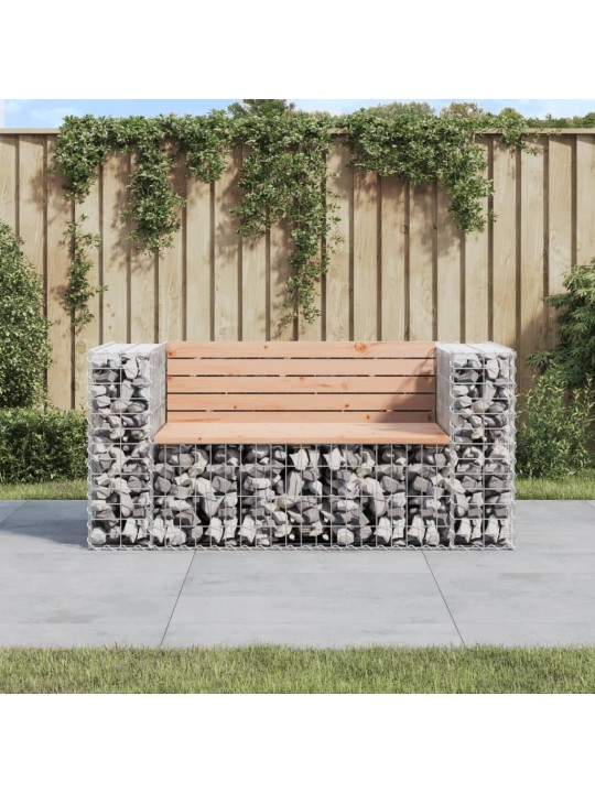 Zahradní lavice gabionový design 143 x 71 x 65,5 cm douglaska