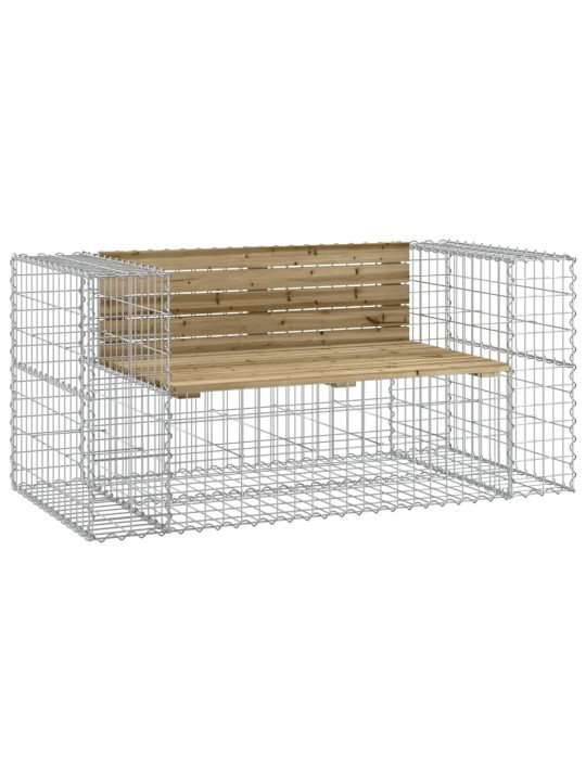 Zahradní lavice gabionový design 143x71x65,5 cm borové dřevo