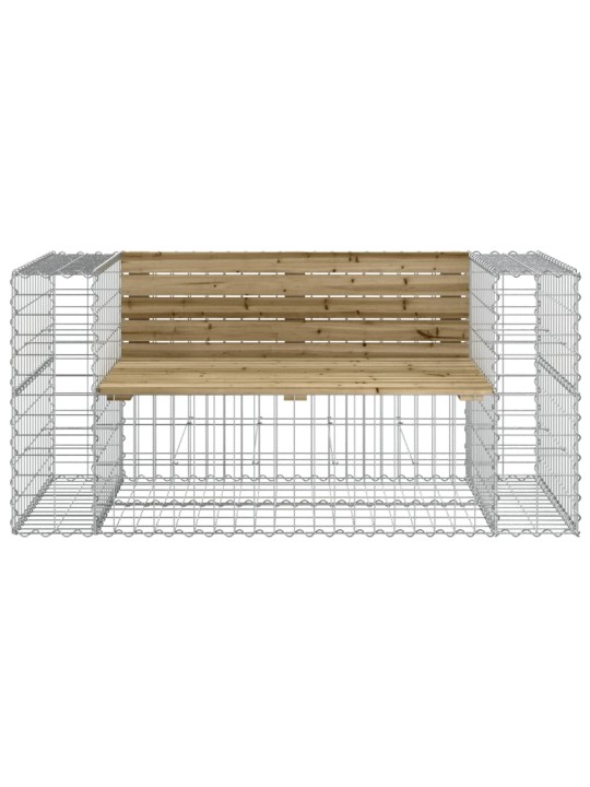 Zahradní lavice gabionový design 143x71x65,5 cm borové dřevo